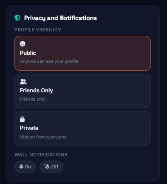 Managing privacy and notification preferences in the Tratok mobile account settings